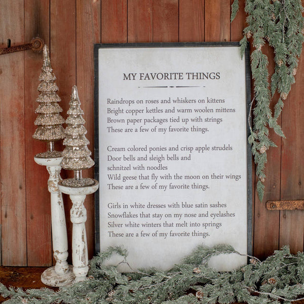 MY FAVORITE THINGS SIGN