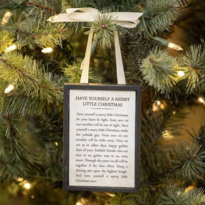 MERRY LITTLE CHRISTMAS SIGN ORNAMENT