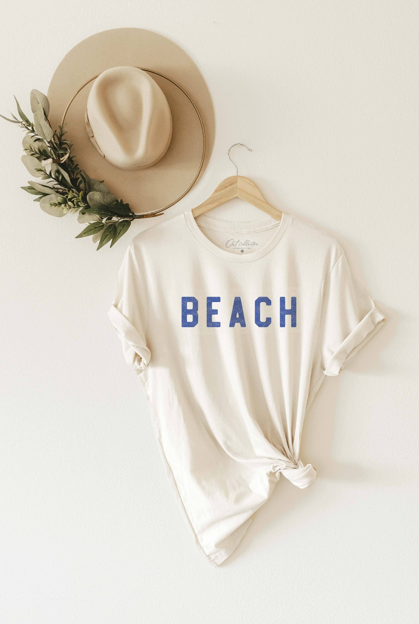 BEACH Graphic T-Shirt: VINTAGE WHITE / XL