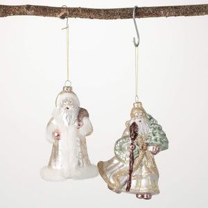 Santa Glass Ornaments