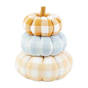 *Gingham Stacked Pumpkins