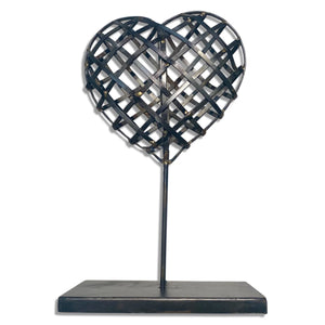 Metal Heart on Stand