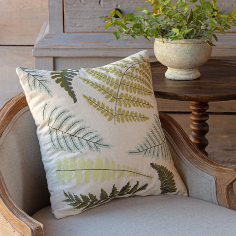 Embr. Fern Pillow