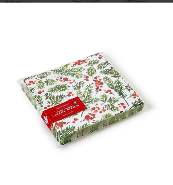 Merry Berry Napkins / Hostess