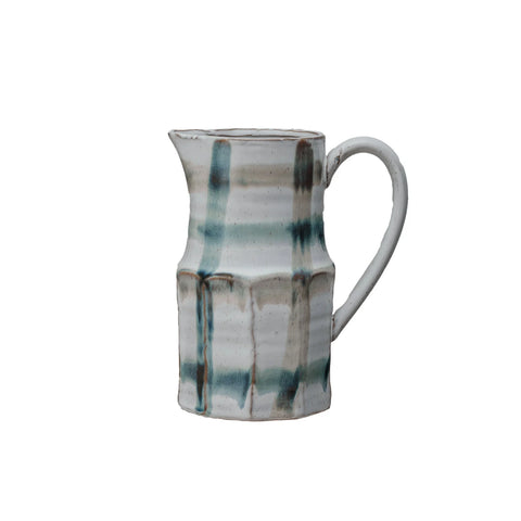 32 oz. Hand-Painted Stoneware Pitcher