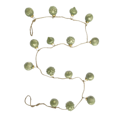 Mercury Glass Garland green/blue