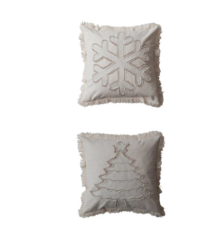 *Linden Snowflake and Tree Pillow