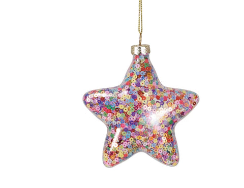 GLASS STAR ORNAMENT