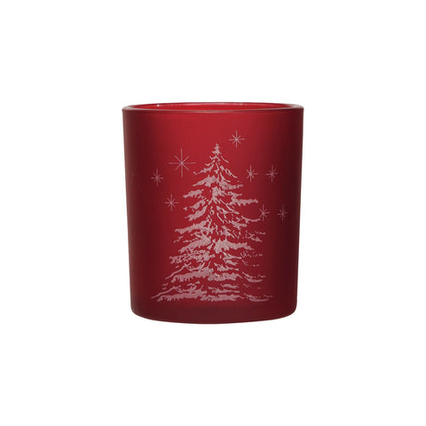 Red Etched Tealight