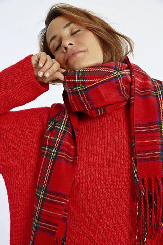 Red Plaid Scarf