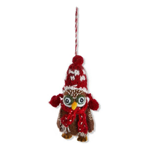 Owl Wool Ornament