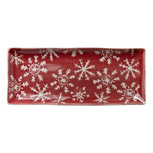 Snow Flake Rectangle Platter