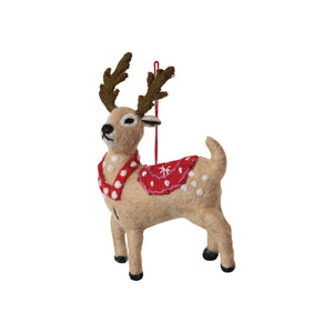 Wool Reindeer Ornament