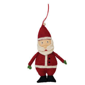 Felt and Wool Santa Ornament