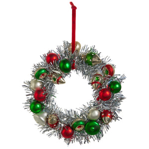 SILVER TINSEL WREATH