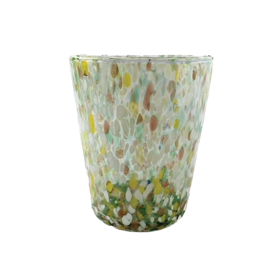 Recycled drinking glass votive holder