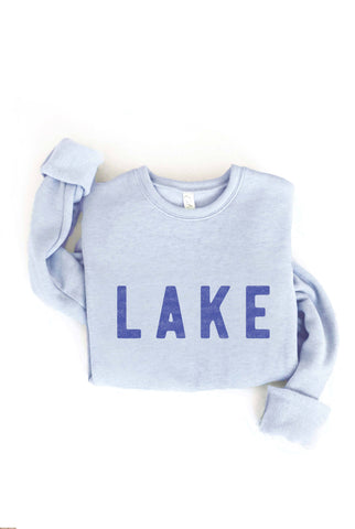 LAKE Graphic Sweatshirt: LIGHT BLUE / S