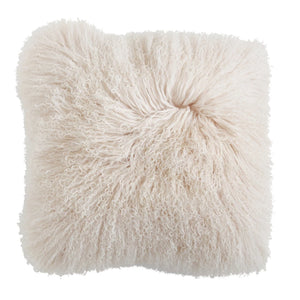 20" mongolian lamb fur pillow