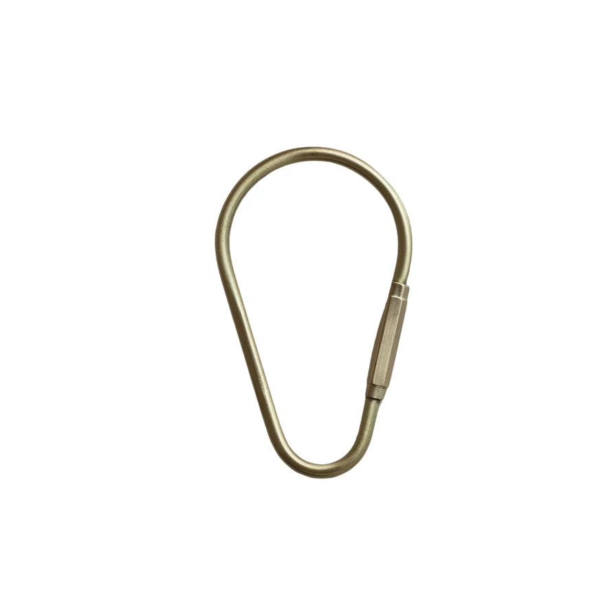 Brass Carabiner Key Ring