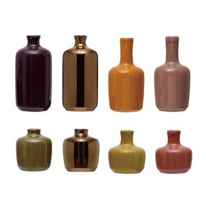 Stoneware vases, reactive glaze, 2 sizes