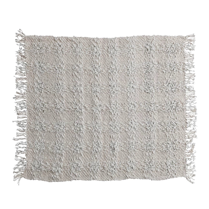 woven cotton throw 60 x 50: