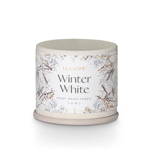 Winter White Demi vanity tin candle