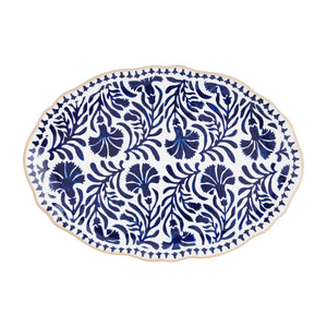 *Indigo Floral Platter