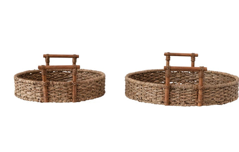 *Handwoven rattan Trays, 2 sizes