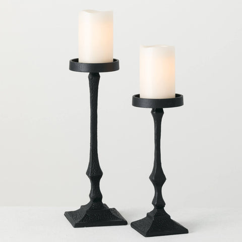 Black Iron Candle Holder